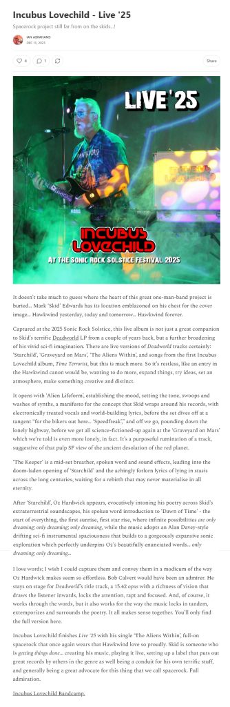 Ian Abrahams Incubus Lovechild Review 2025
